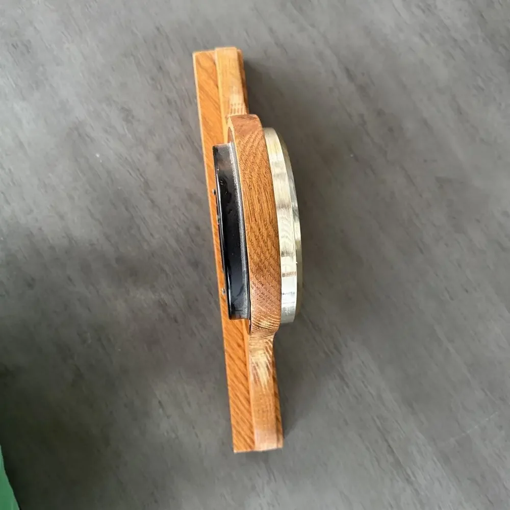Vintage handmade wooden mantle clock quartz made in Japan